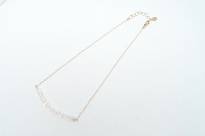 Vintage Designer Deb Guyot Quartz 14K Gold Filled Sterling Silver Necklace