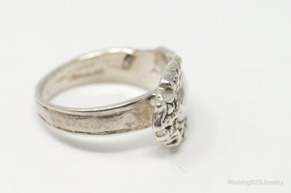 Antique Sterling Silver Spoon Ring - Size 6.5