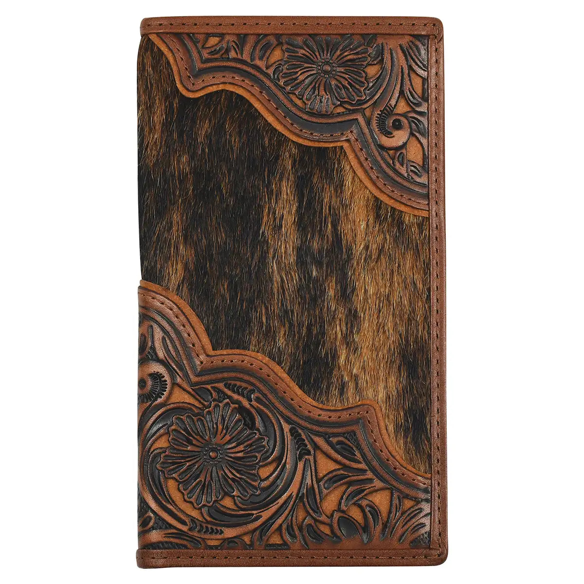 Justin Floral Hide (Brown) - Men's Rodeo Wallet