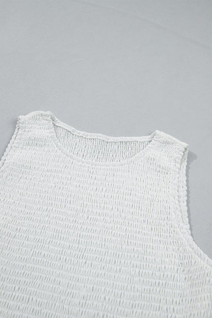 Danielle Smocked Lace Peplum Top