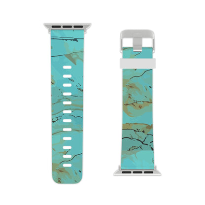 Turquoise Marble Art Apple Watch Band