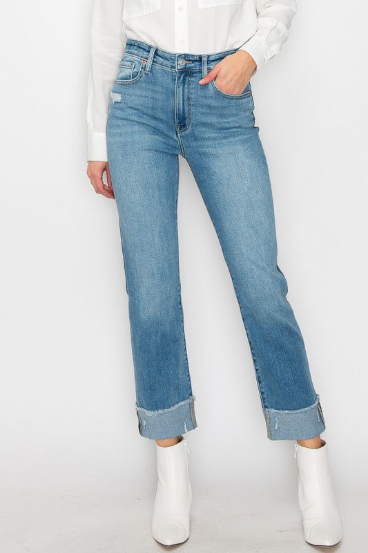 Alexandra High Rise Straight Jeans (Reg & Plus)