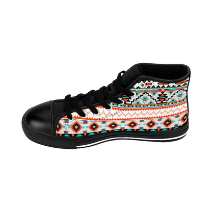 Desert Vibes Bohemian Women's Classic Sneakers, Trendy High-Top Shoes, Stylish Footwear for Every Occasion, Unique Gift for Her, Festival Ready