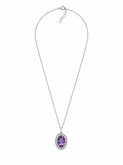 Lavender Radiance Pendant Necklace