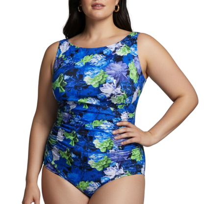 InstantFigure English Garden high-neck one-piece Swimsuit 26591P