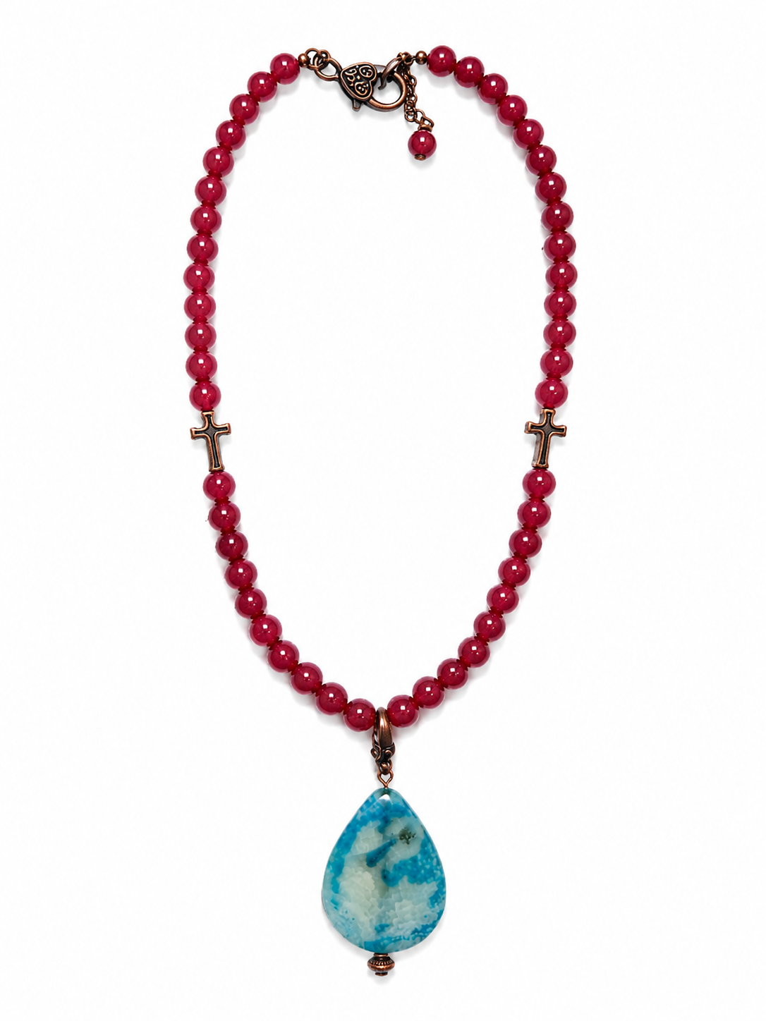 Crimson Faith Agate Necklace