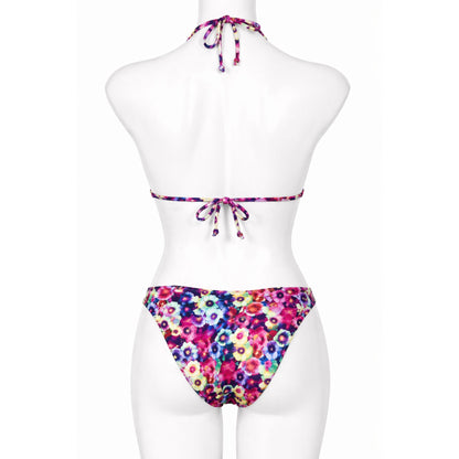 InstantFigure Fancy Floral Triangle Bikini Top Swimwear 27114T