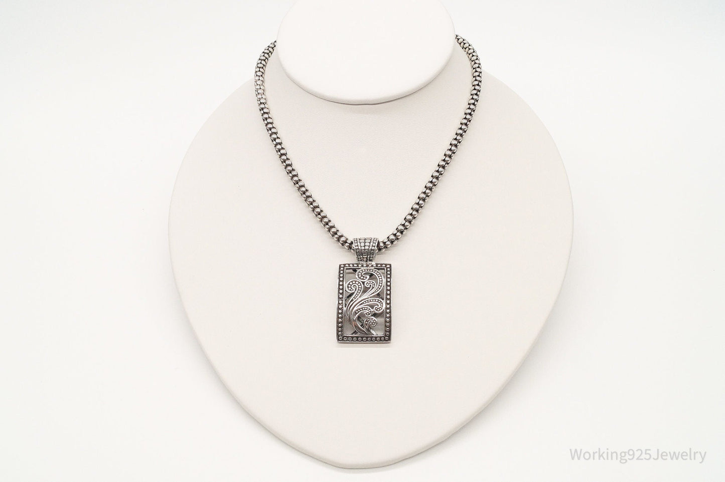 Designer Silpada Art Deco Sterling Silver Necklace