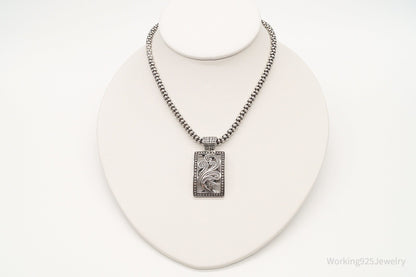 Designer Silpada Art Deco Sterling Silver Necklace