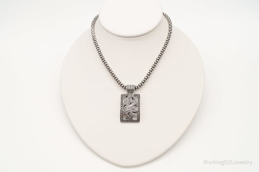 Designer Silpada Art Deco Sterling Silver Necklace