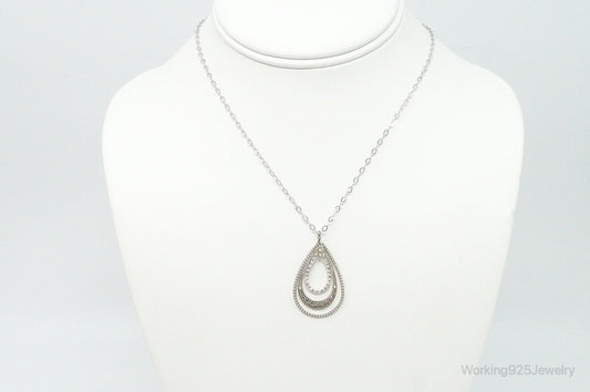 Designer Judith Jack Cubic Zirconia Marcasite Sterling Silver Necklace