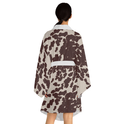 Western Cozy Animal Print Kimono Robe, Stylish Loungewear, Relaxing Home Attire, Perfect for Gifting, Versatile Fashion Statement