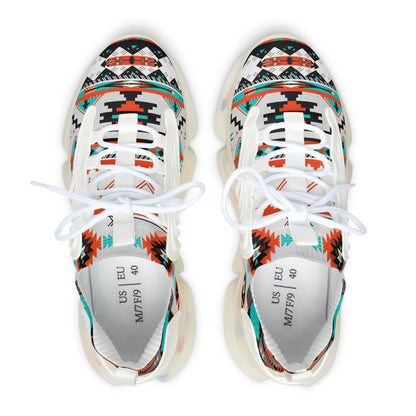 Desert Vibes Colorful Womens Sneakers, Casual Sneakers, Lightweight Sneakers, Trendy Mesh Sneakers, Athletic Footwear, Street Style Shoes