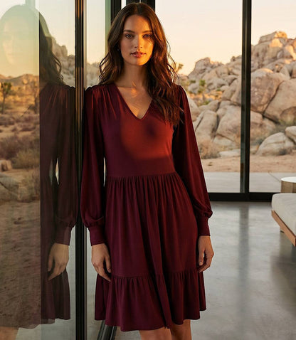 Long Sleeve Tiered Dress