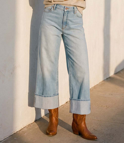 Cuffed Cropped Jeans