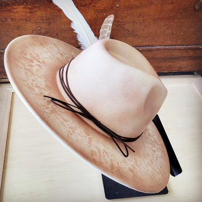 CUSTOM Hand-Painted Cowgirl Western Boho Hat A121