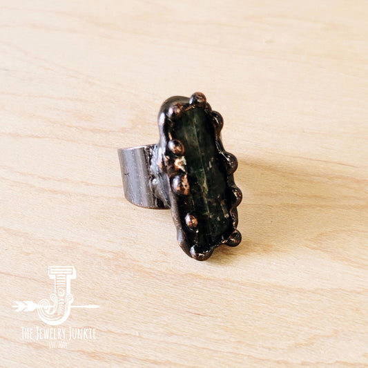 **Black Tourmaline Slab Ring 012i