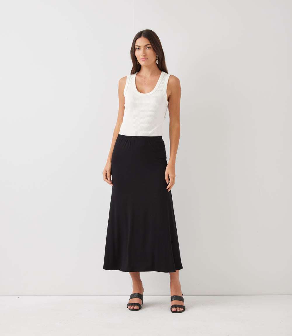 Side-Slit Midi Skirt