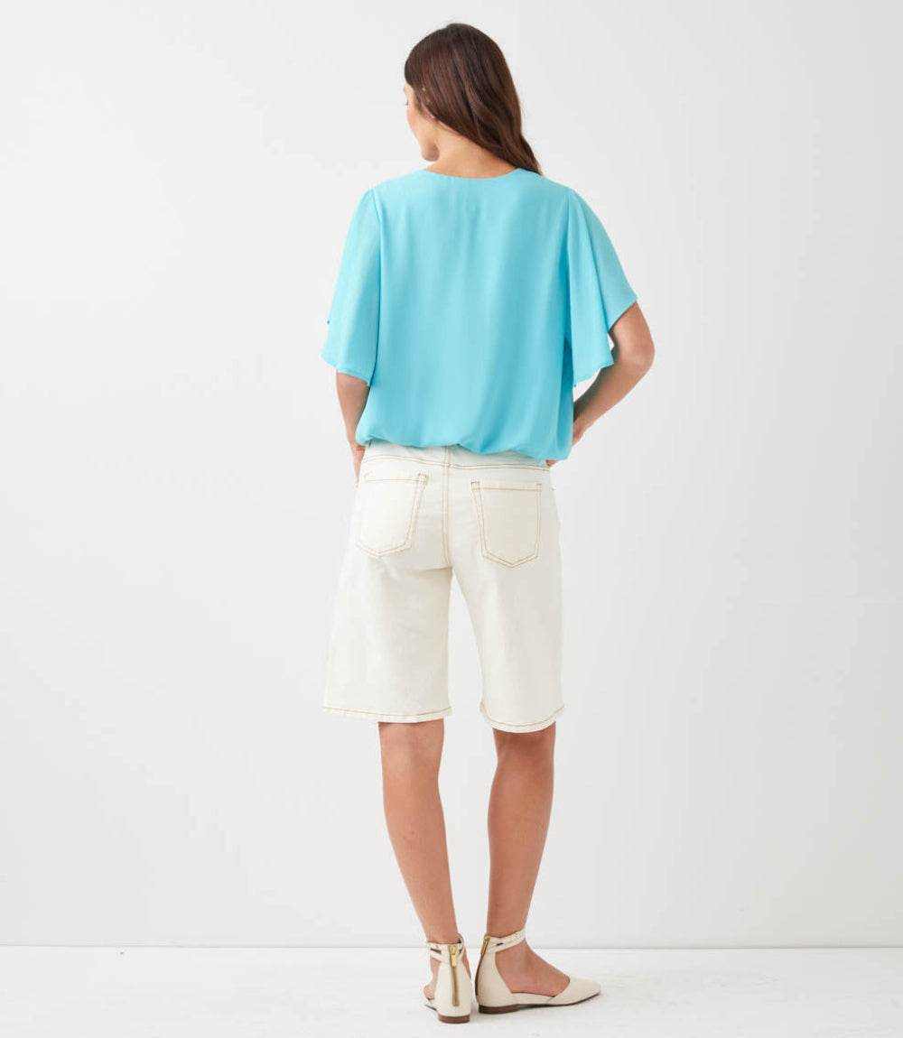 Flutter Sleeve V-Neck Top