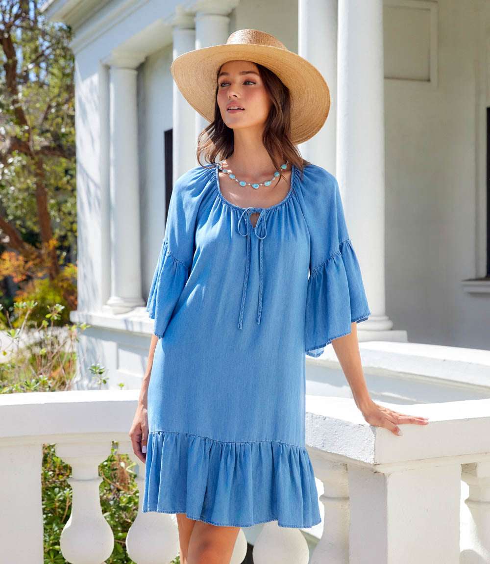 Petite Size Ruffle Hem Dress