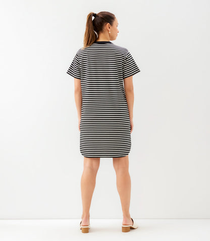 Stripe Short Sleeve Dress