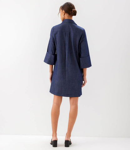 Embellished Cuffed Sleeve Dress