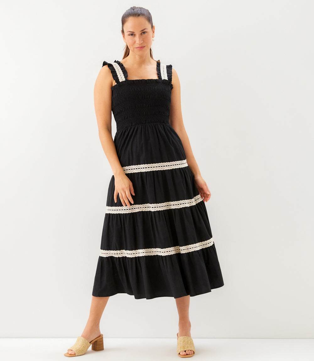 Sleeveless Tiered Midi Dress