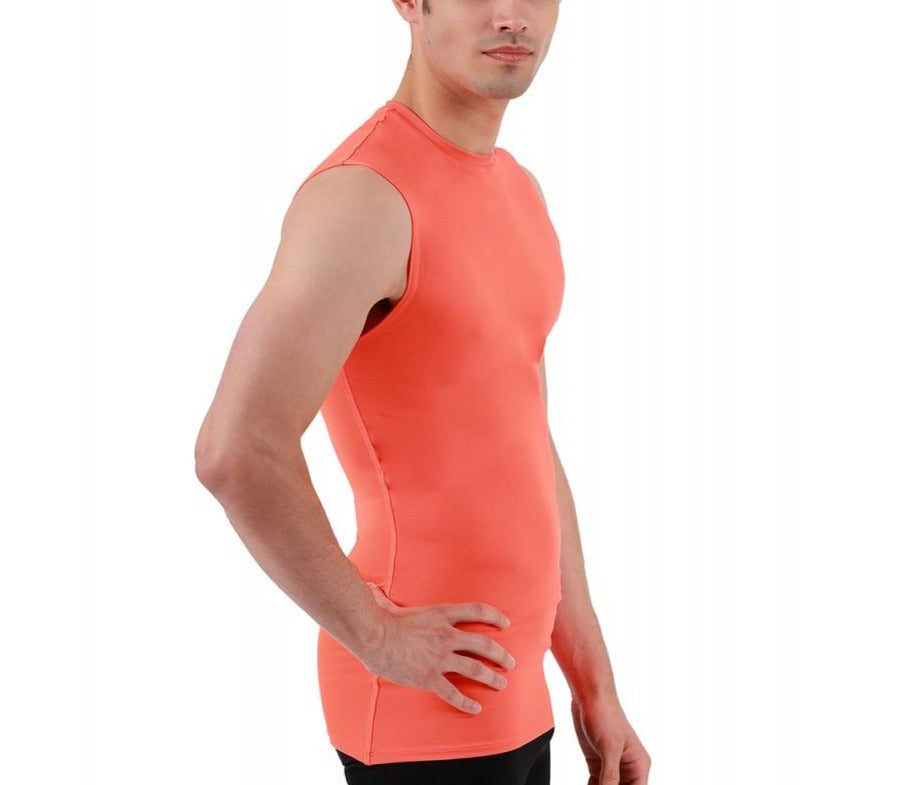 Insta Slim Big and Tall Compression Sleeveless High CrewNeck 2MAT018BT