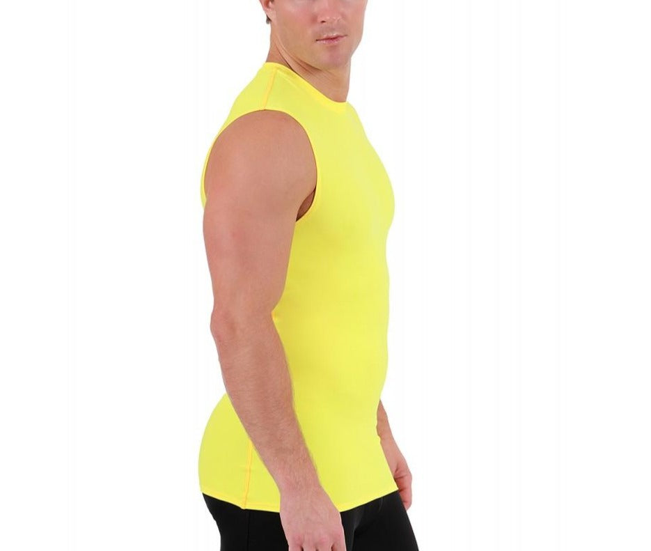 Insta Slim Big and Tall Compression Sleeveless High CrewNeck 2MAT018BT
