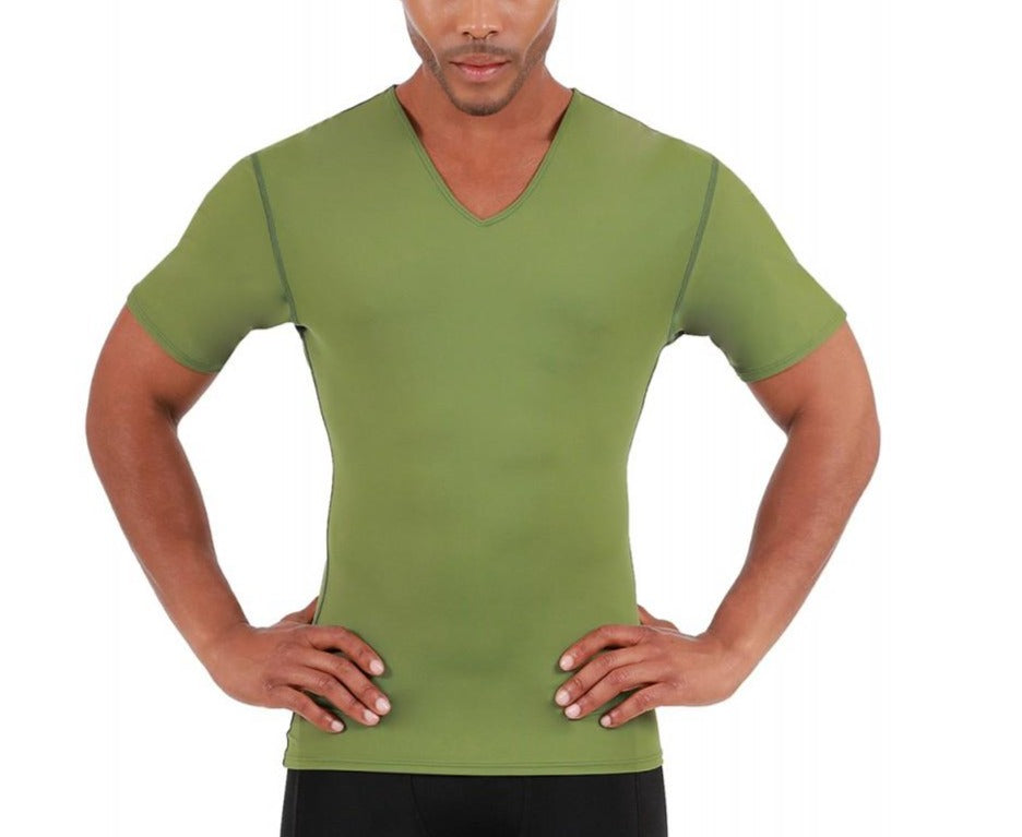 Insta Slim Big and Tall Medium Compression Short Sleeve V-Neck 2VAT001BT
