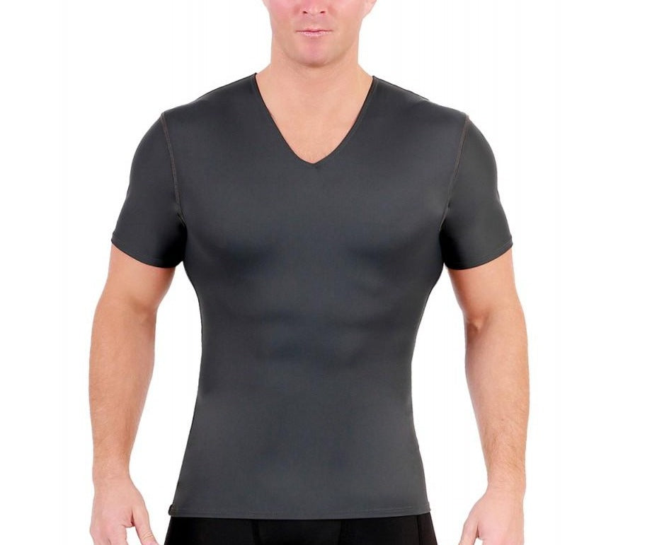 Insta Slim Big and Tall Medium Compression Short Sleeve V-Neck 2VAT001BT