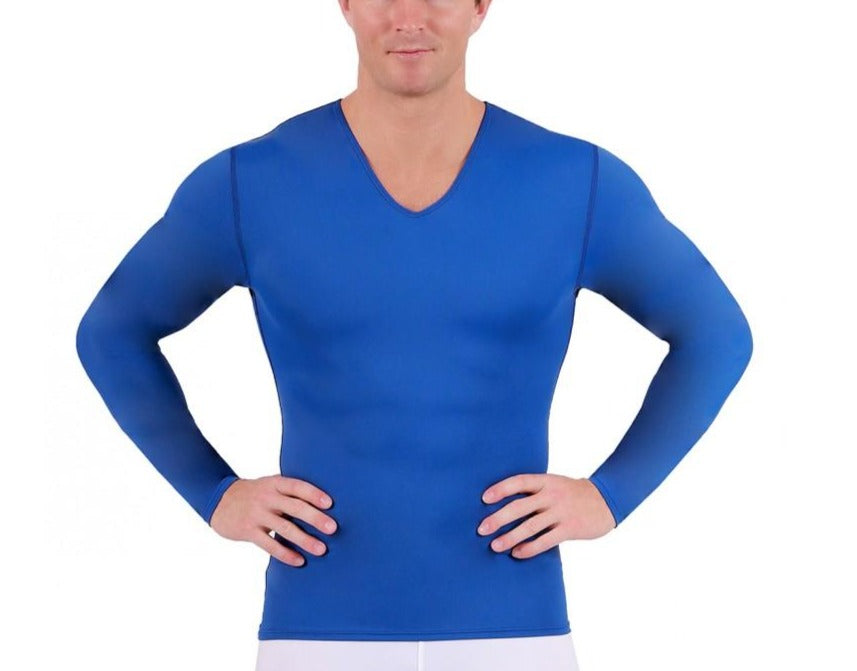 Insta Slim Big and Tall Medium Compression Long Sleeve V-Neck 2VLST01BT