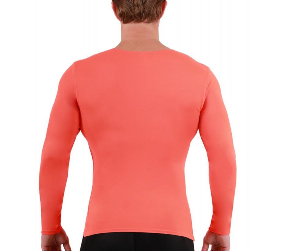 Insta Slim Big and Tall Medium Compression Long Sleeve V-Neck 2VLST01BT