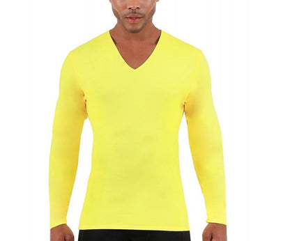 Insta Slim Big and Tall Medium Compression Long Sleeve V-Neck 2VLST01BT