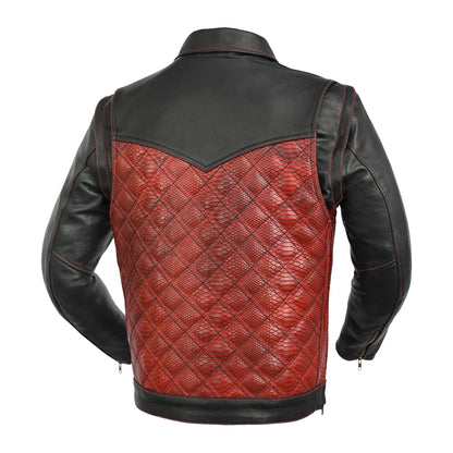 Redstrike Men’s Motorcycle Leather Jacket