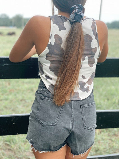 Brown Cowhide Stretchy Wrap