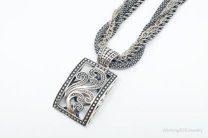 Designer Silpada Four Strand Chain Sterling Silver Necklace