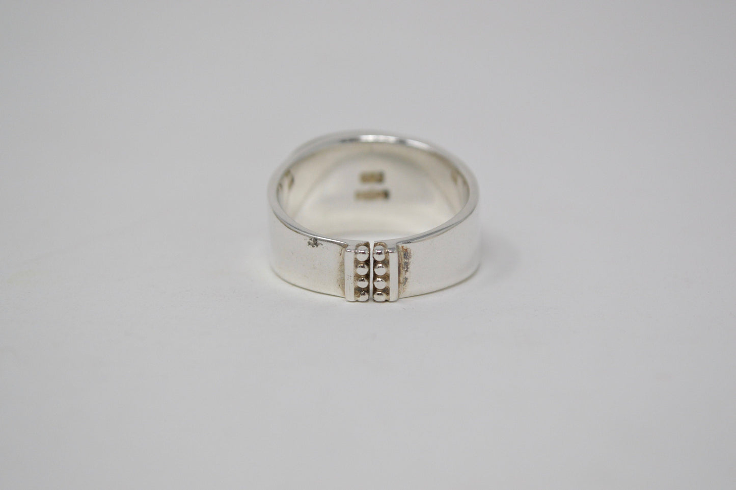 Vintage Designer Sajen Gold Druzy Sterling Silver Adjustable Ring - Size 10