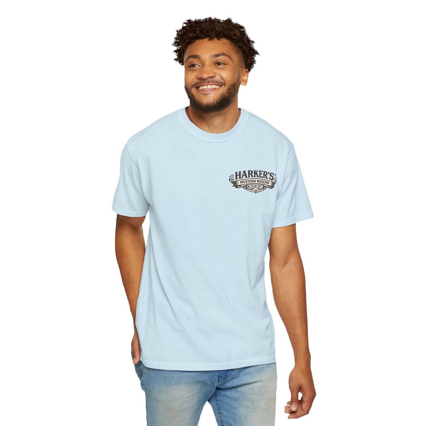 Harker's Gambler Unisex T-Shirt — “Harker’s Old West Lives Here” Vintage Western Tee