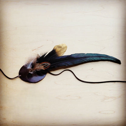 **Black and Gold Feather Band 983e