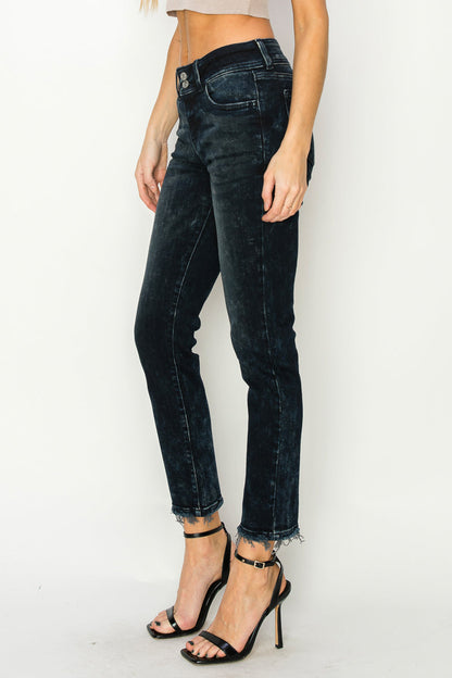 Thea Plus Mid Rise Cigarette Jeans