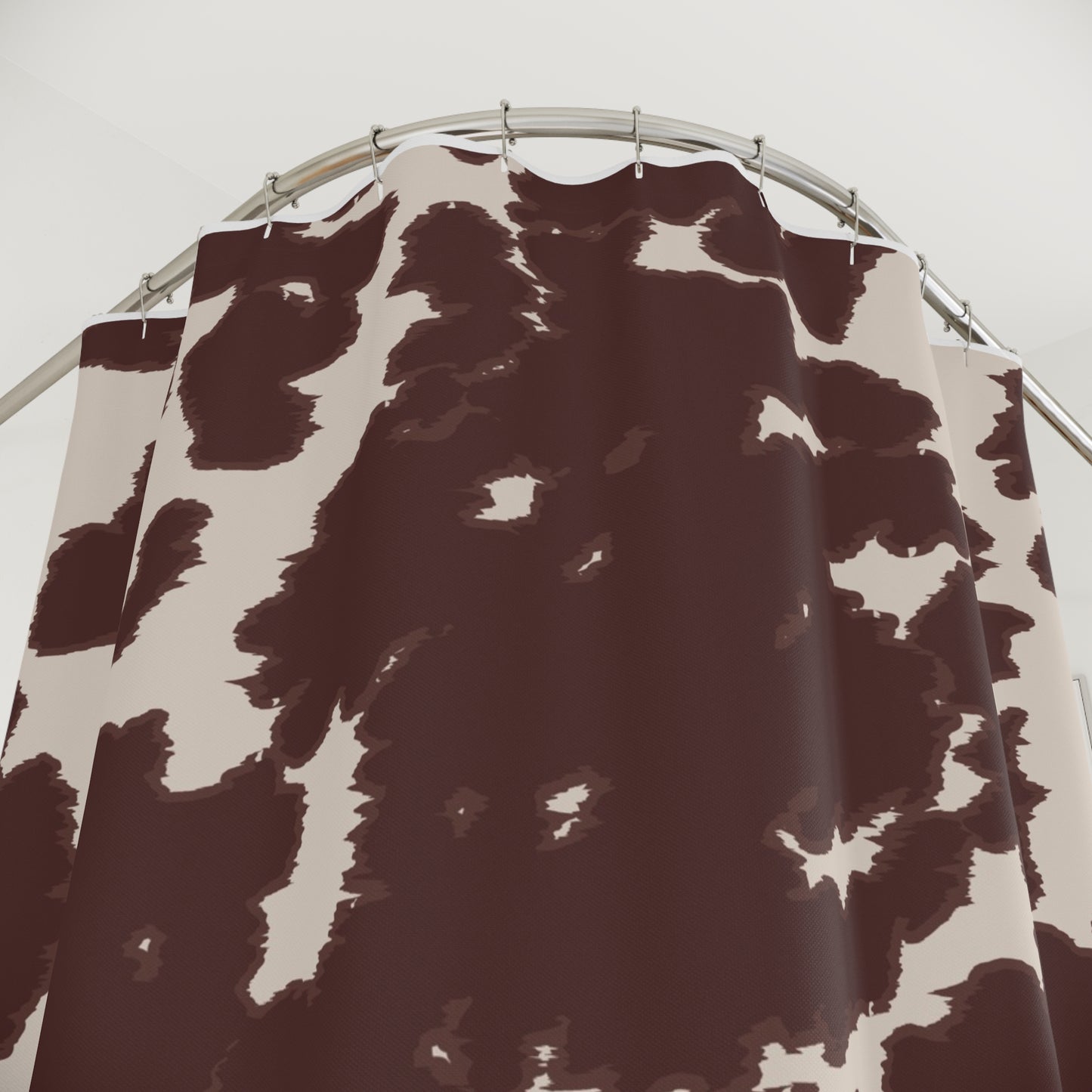 Chic Cow Print Shower Curtain, Farmhouse Decor, Bathroom Accessories, Rustic Home Style, Modern Cow Print Design, Gift for Animal Lovers