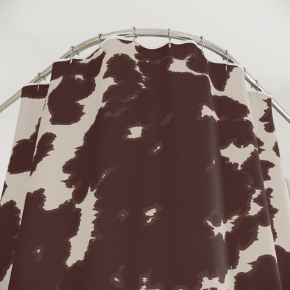 Chic Cow Print Shower Curtain, Farmhouse Decor, Bathroom Accessories, Rustic Home Style, Modern Cow Print Design, Gift for Animal Lovers