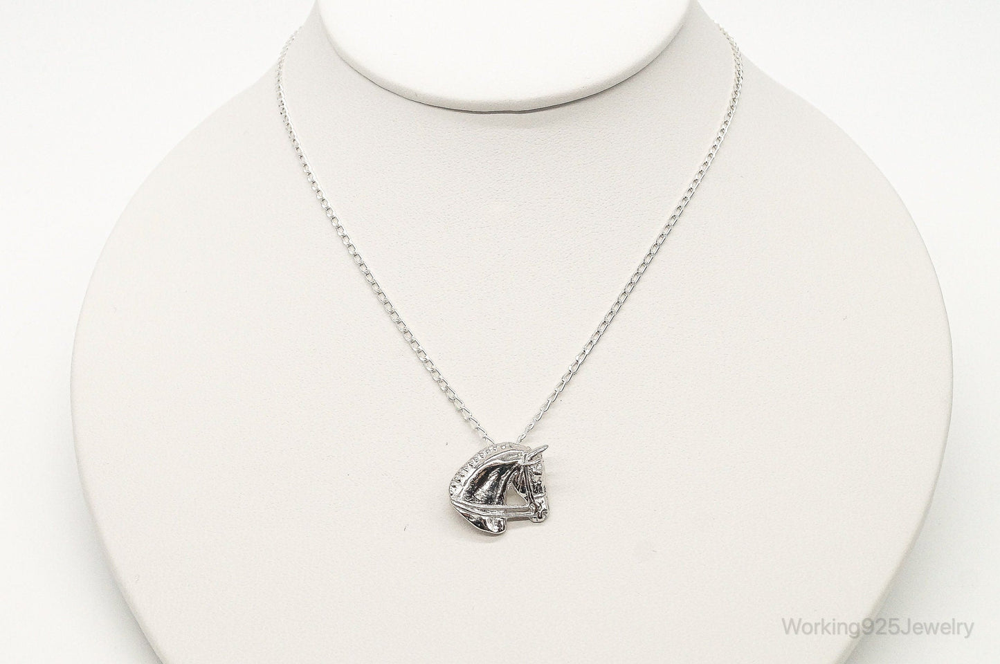 Vintage Horse Lover Sterling Silver Necklace
