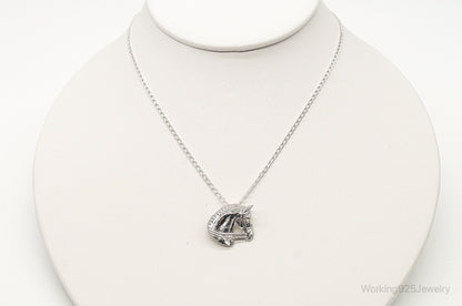 Vintage Horse Lover Sterling Silver Necklace