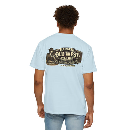Harker's Gambler Unisex T-Shirt — “Harker’s Old West Lives Here” Vintage Western Tee
