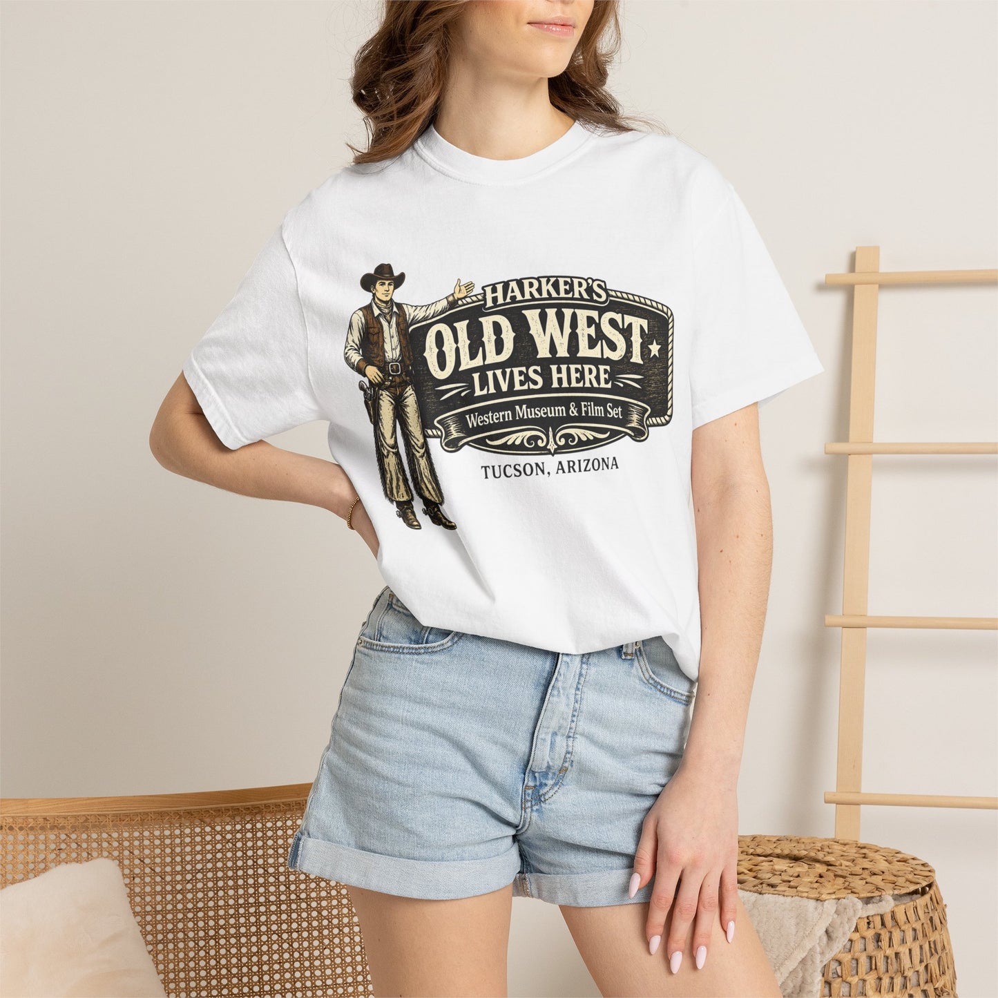 Harker's Old West Lives Here T-Shirt — Vintage Cowboy Tucson Arizona Tee