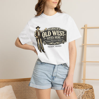 Harker's Old West Lives Here T-Shirt — Vintage Cowboy Tucson Arizona Tee