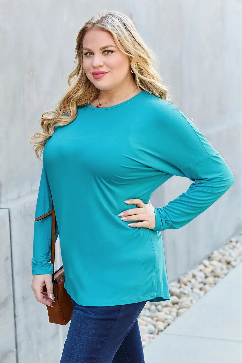 Basic Bae Full Size Relaxed Long Sleeve Tee