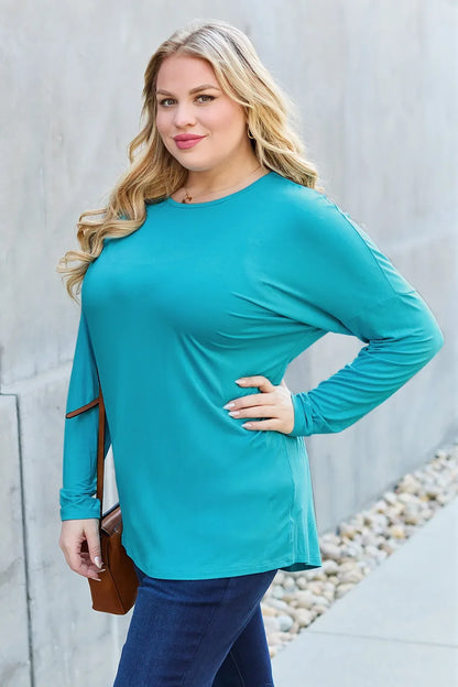 Basic Bae Full Size Relaxed Long Sleeve Tee